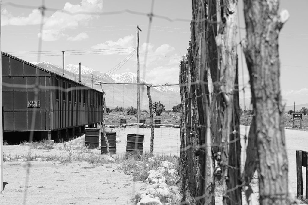Block 14, Building 8, Manzanar, barbed wire, eastern sierras, Japanese Internment Camp