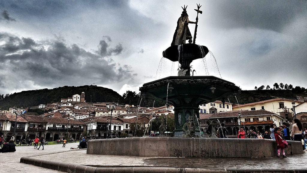 Plaza de Armas Cusco Peru on Christmas Day