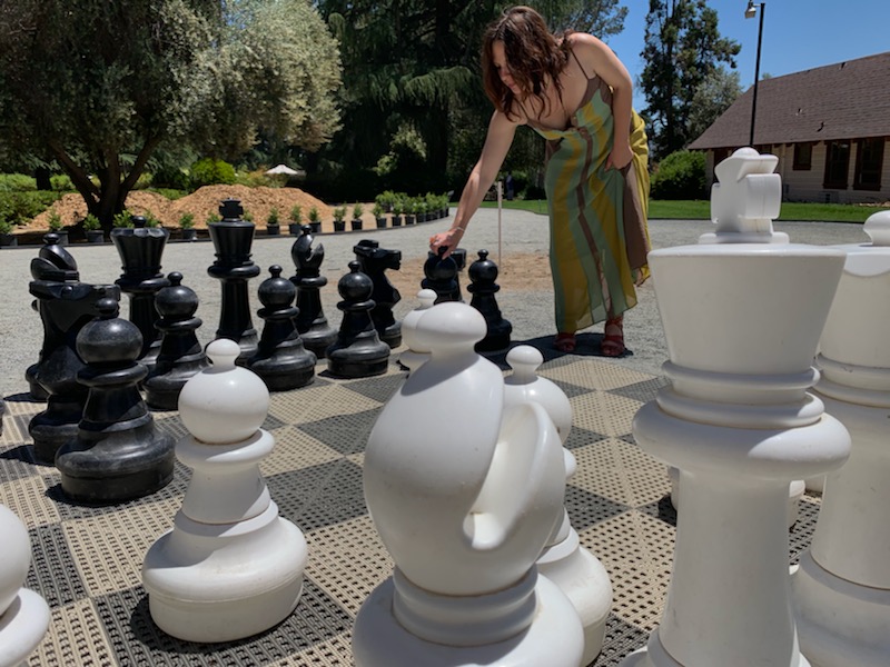 Playing Chess at the 15th Annual Lavender Festival