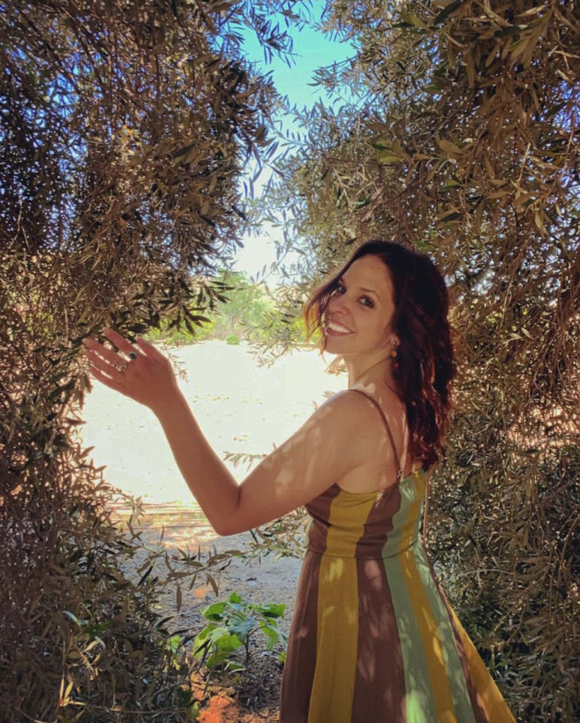 Strolling through the Olive Grove at the Lavender Festival 