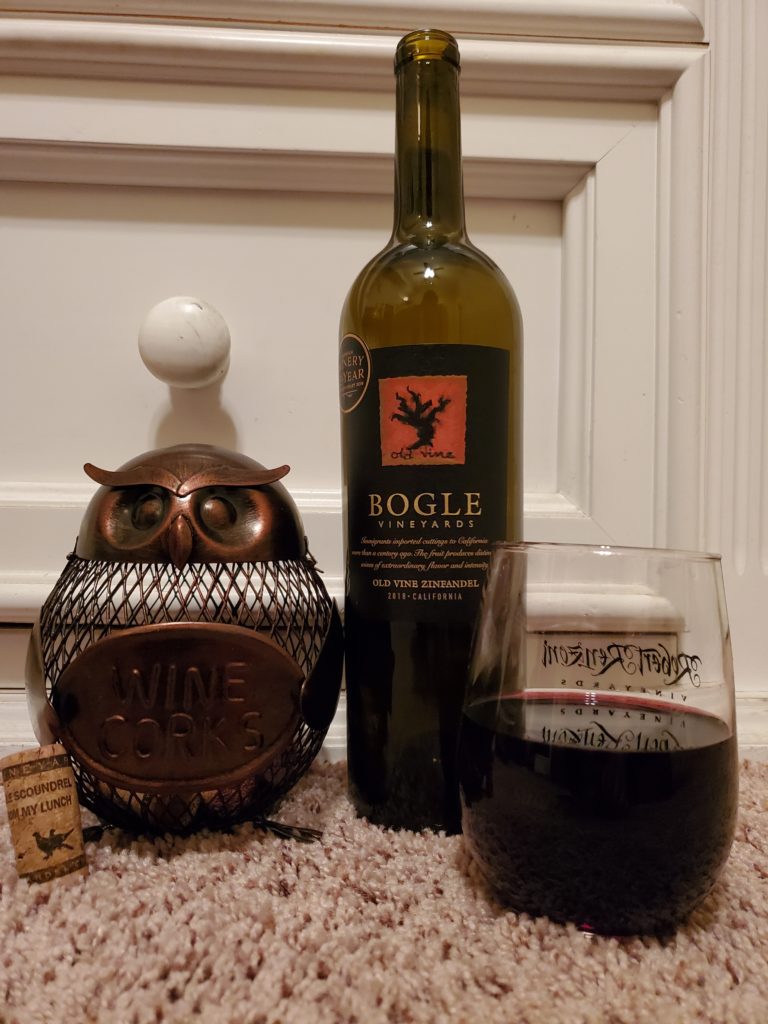 Bogle Vineyards Zinfandel and Wine Corks Owl