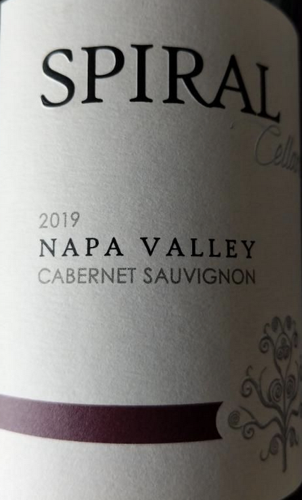 2019 Spiral Cellars Cab wine label for Valentine's Day