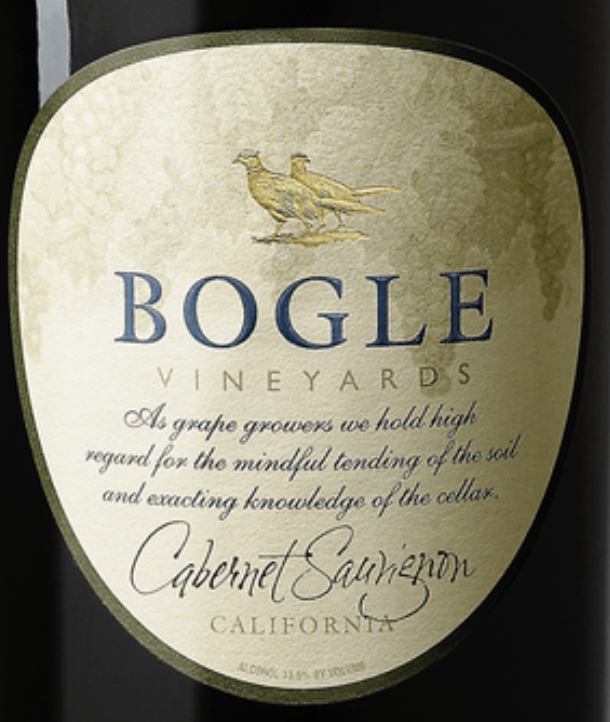 Bogle Cab wine label for Valentine's Day