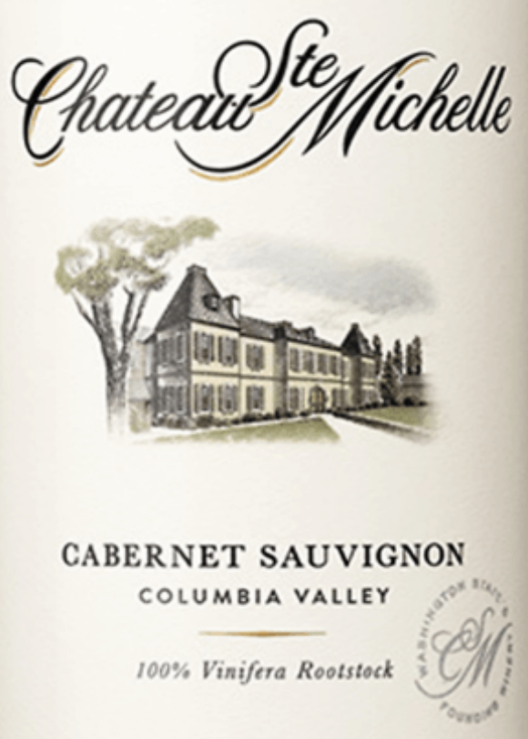 Chateau St. Michelle Cab wine label