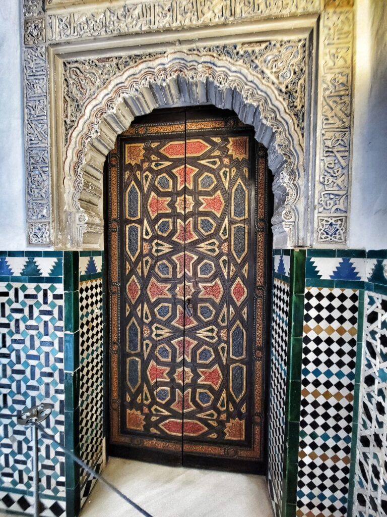 Beautiful door at the Real Alcazar of Sevilla, Spain