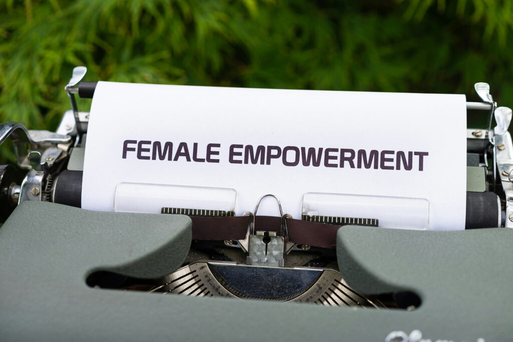 Female Empowerment spelled out on a typewriter