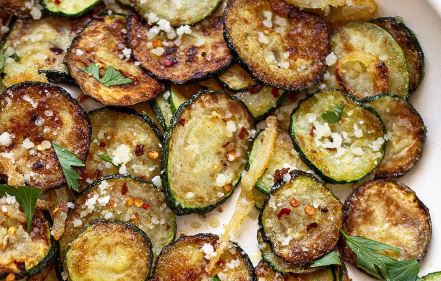 up close image of Italian Fried Zucchini